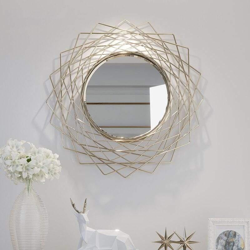 Shop 0 Big Wall Decorative Mirror Iron Mirror Home Decoration Wall Hanging Mirror Large Mirror Decoration Home Livingroom 89929313 Mademoiselle Home Decor