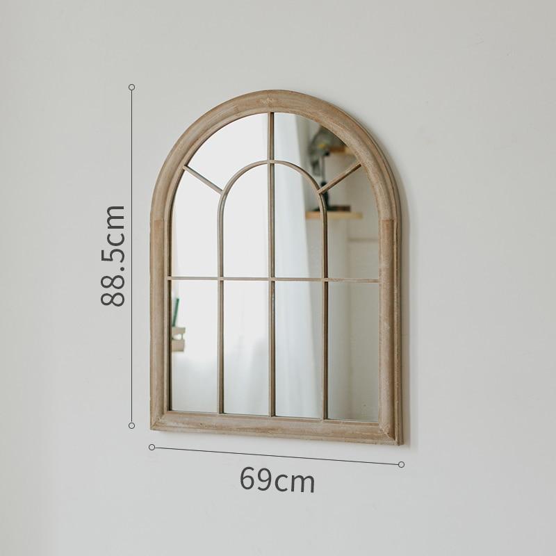 Shop 0 S Wall Old Design Mirror Large Wicker Frame Nordic Aesthetic Door Mirror Retro Decorative Vintage Miroir Mural Livingroom HX50DM Mademoiselle Home Decor